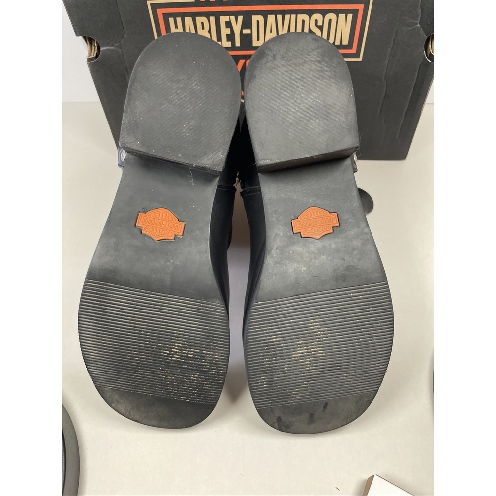 Harley-Davidson Women's 9 M Christa Black Leather Motorcycle Boot Side Zip - Picture 6 of 7